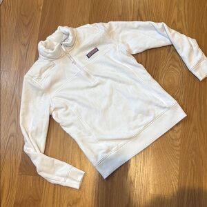 Vineyard Vines White Zip Up Sweater